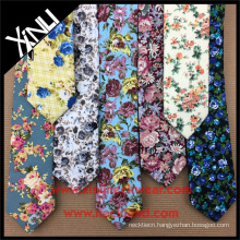 Mens Fashion Skinny Floral Print Wedding Favors Chinese Wholesale 100% Cotton Ties